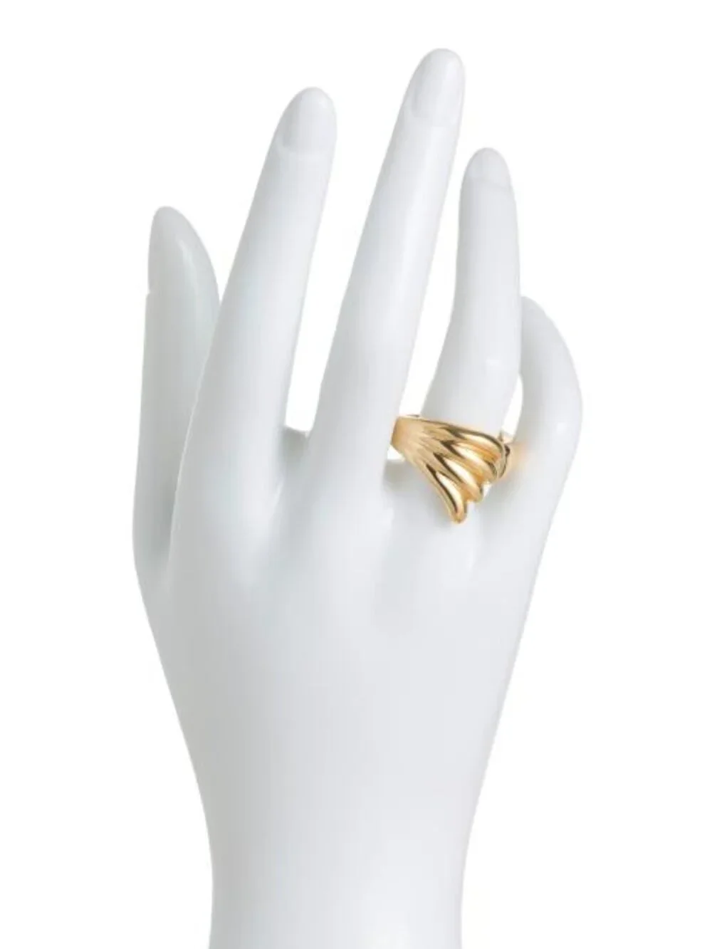 MILOR GOLD Made In Italy 14kt Gold Tail Fish Ring
